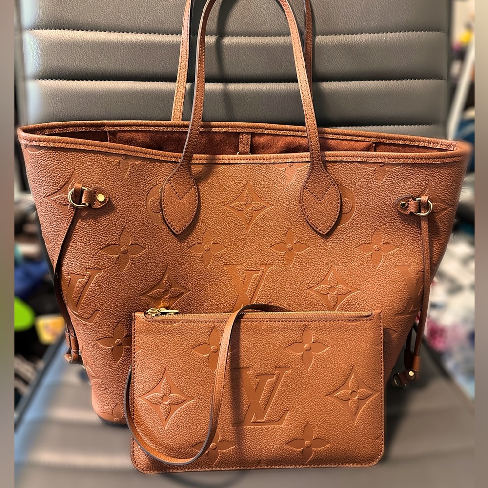 Louis Vuitton Neverfull MM Empreinte Cognac